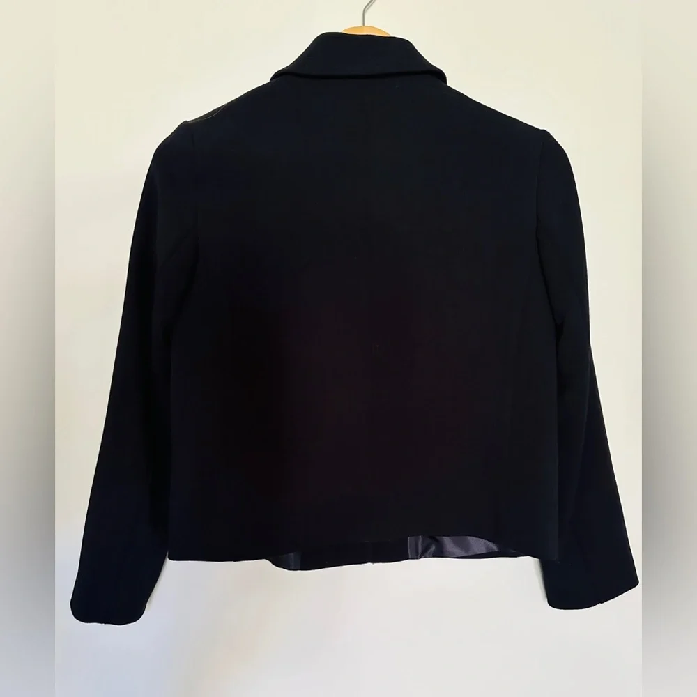 Zara Black Tailored Blazer with Cropped Silhouette Sz XS Lined‎